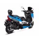 Motorroller Firejet 125 BMAX weiß-blau Euro 5 mit Topcase Scooter Roller 125 ccm 4 Takt